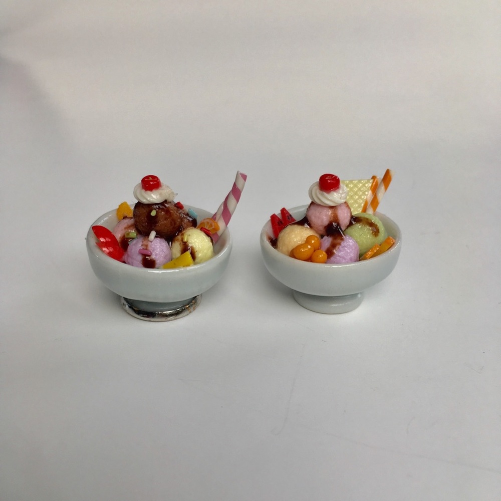 Handmade miniature icecream pack of two